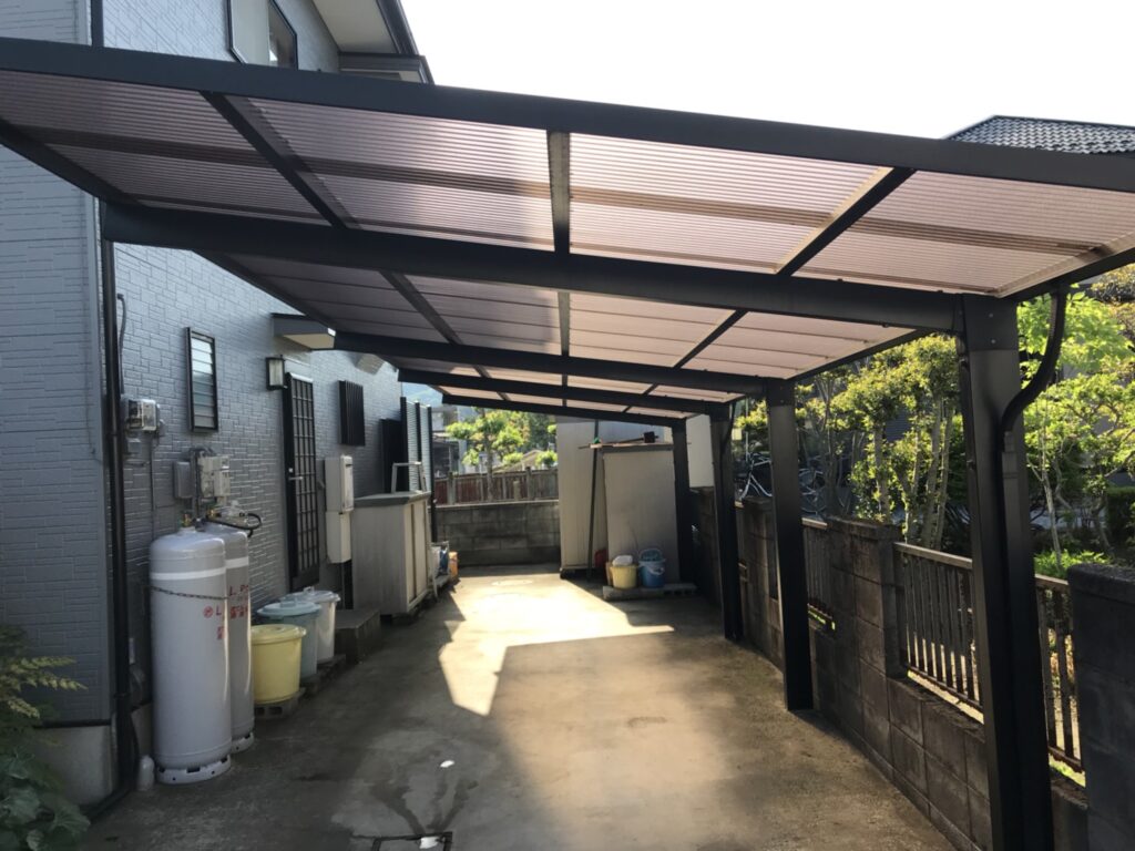 栃木市 S様 カーポート屋根張替工事事例