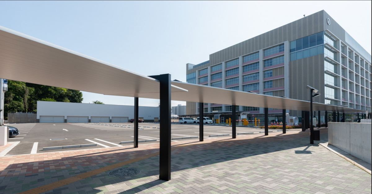 市役所の歩道屋根を設置！