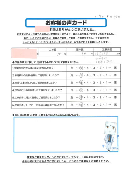 栃木市 S様のお声