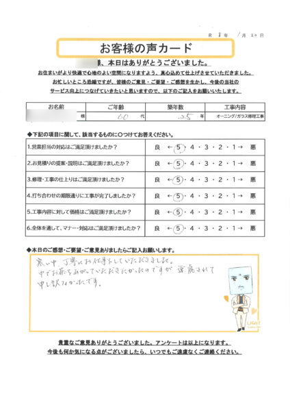 栃木市 W様のお声
