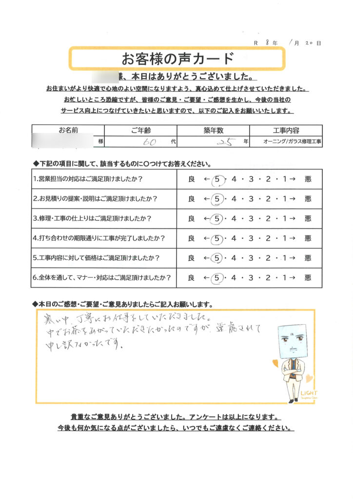 栃木市 W様のお声