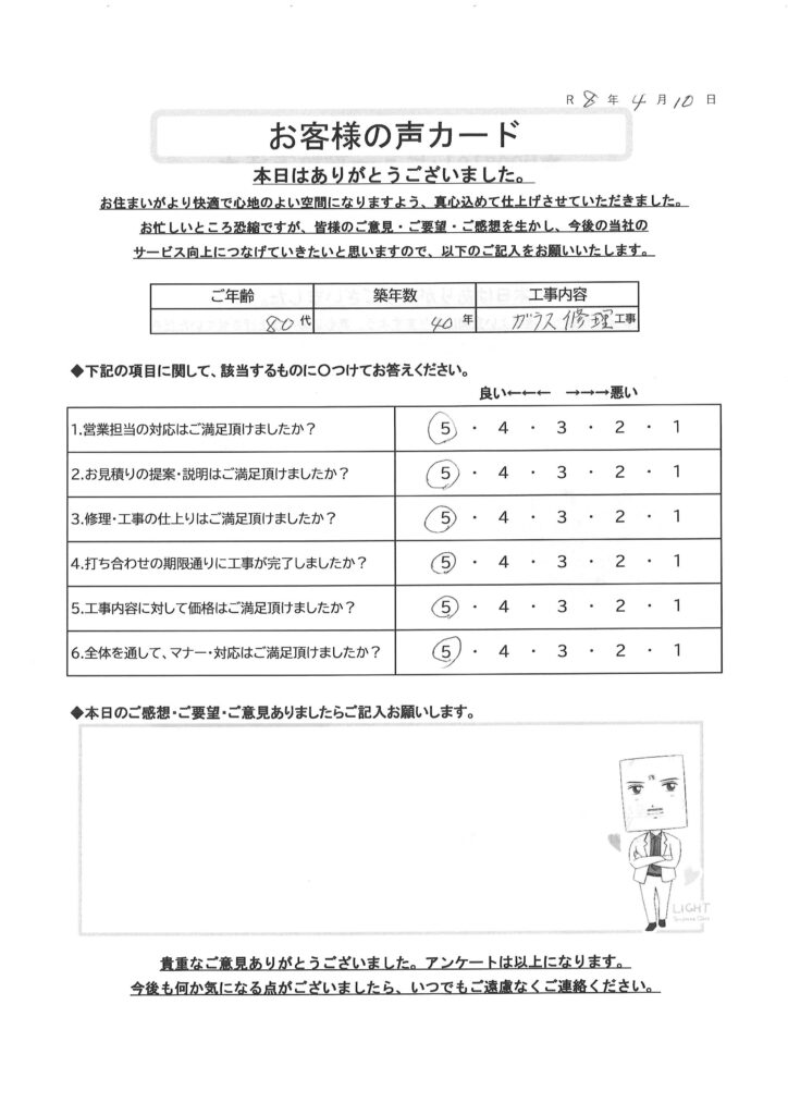 栃木市 T様のお声