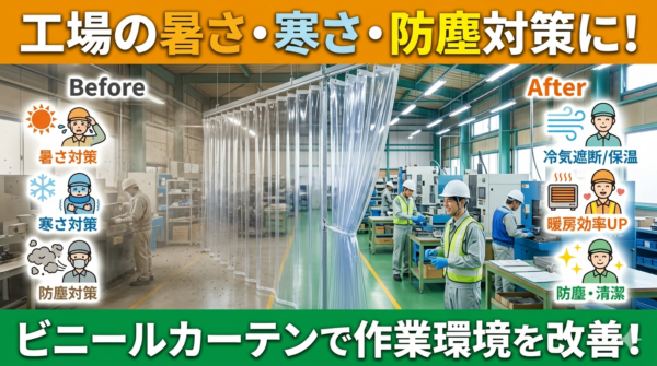 工場用ビニールカーテンの選び方と活用法【(株)伊沢ガラス 栃木市/小山市】