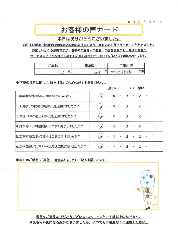 栃木市 N様のお声