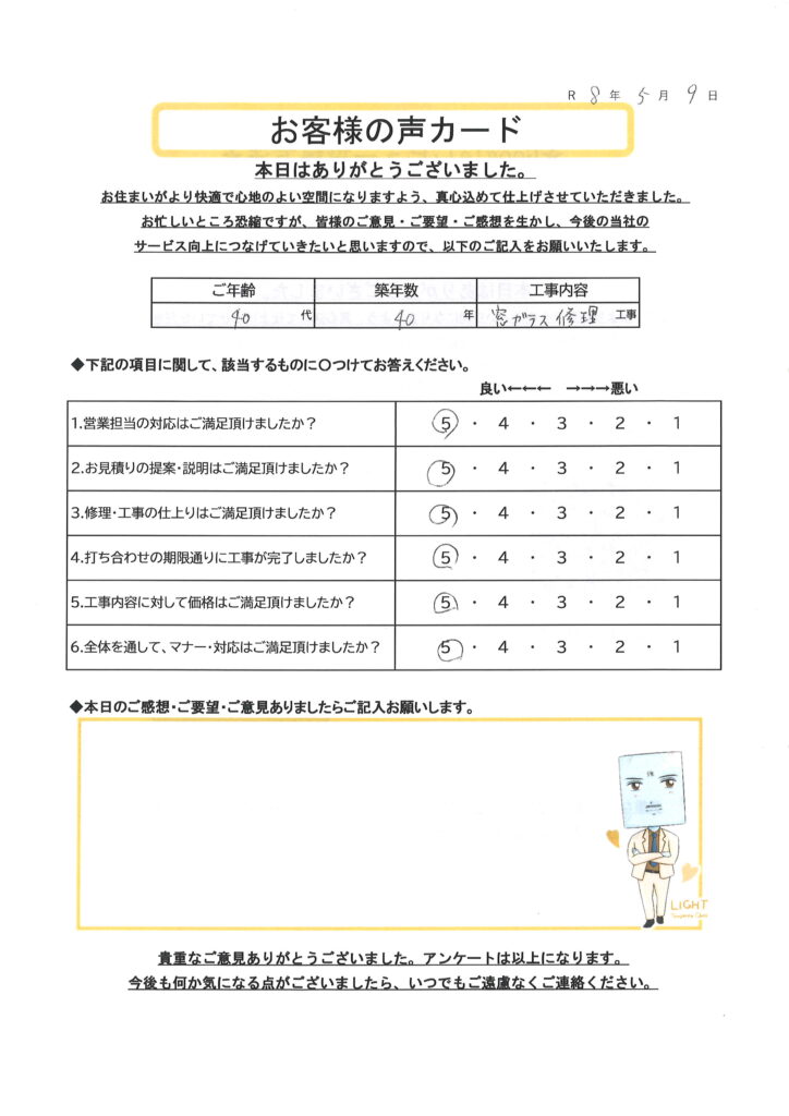 栃木市 N様のお声