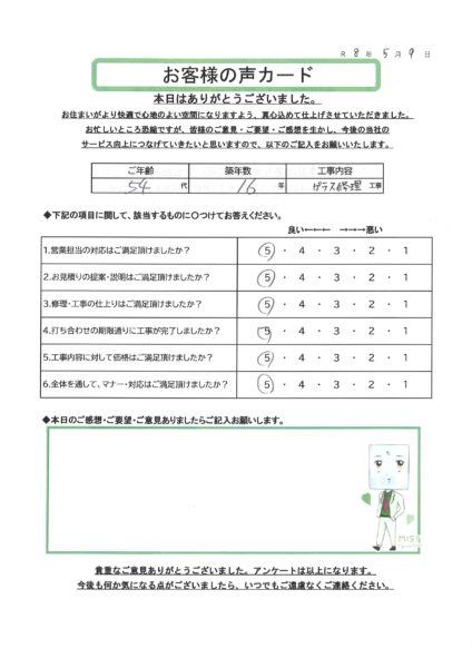 栃木市 N様のお声