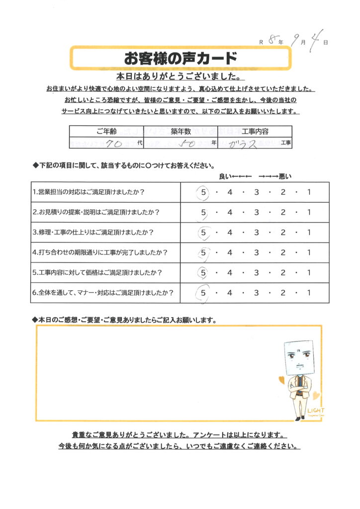栃木市 M様のお声