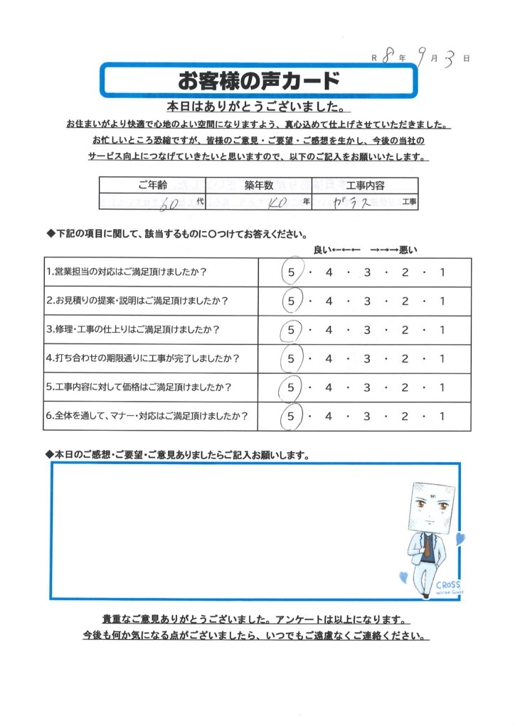 栃木市 S様のお声
