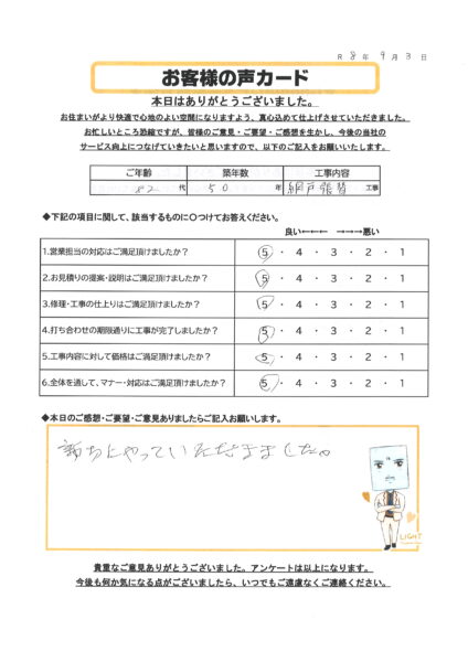 栃木市 S様のお声
