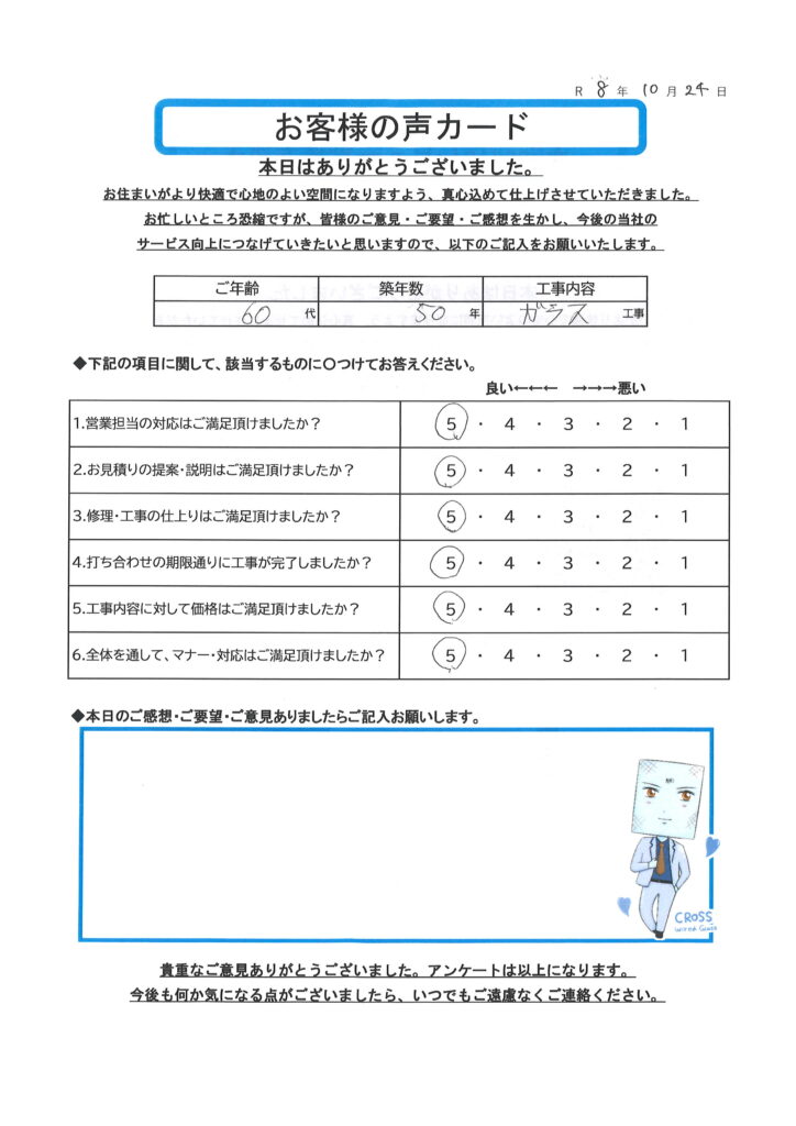 栃木市 I様のお声