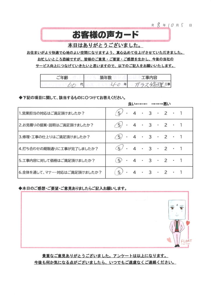 栃木市 W様のお声